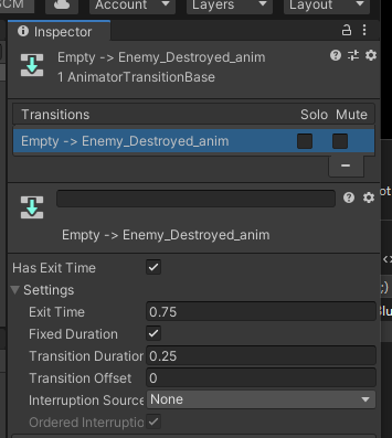 Transition with default timings